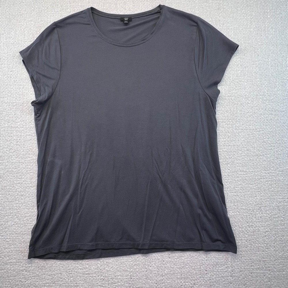 J Crew 365 Womens Gray Short Sleeve T Shirt‎ Top Everyday Casual
